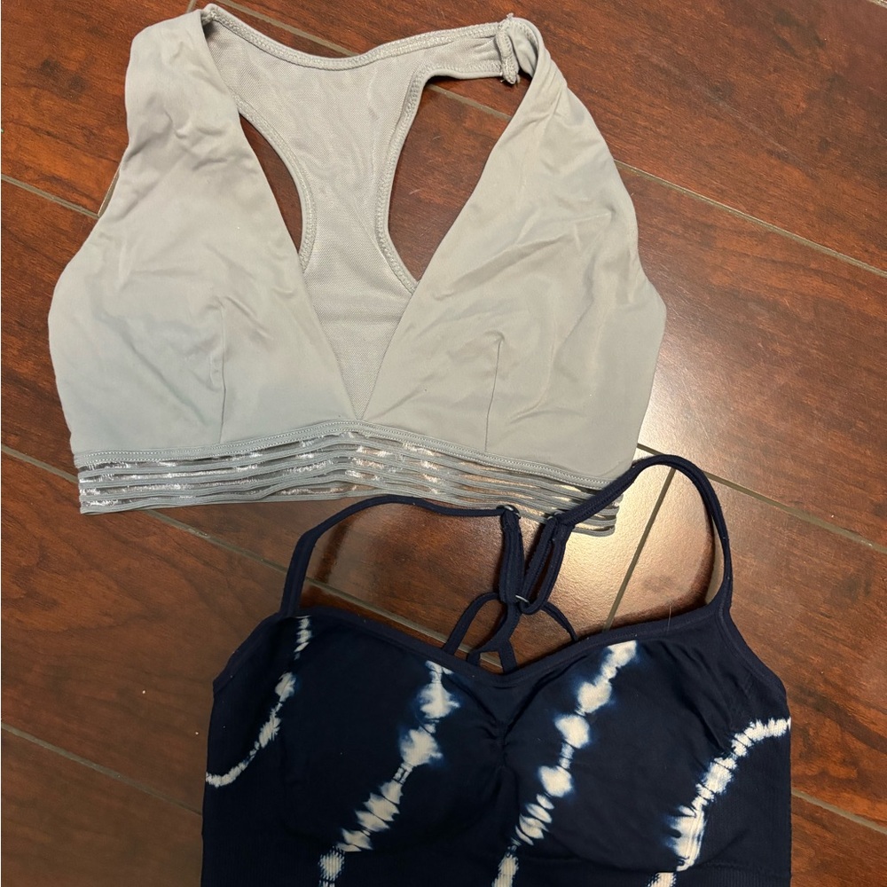 Gray and Navy Sports Bras